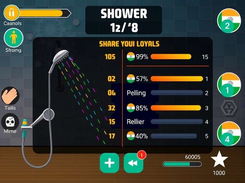 Shower Showdown gameplay screenshot